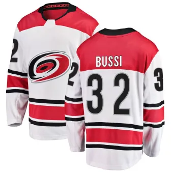 Men's Brandon Bussi Carolina Hurricanes Away Jersey - White Breakaway