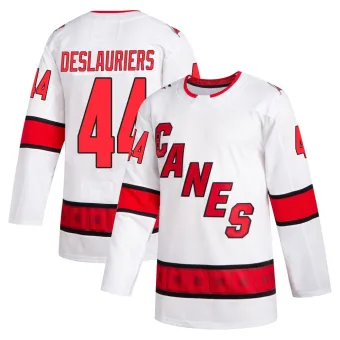 Men's Nicolas Deslauriers Carolina Hurricanes 2020/21 Away Jersey - White Authentic