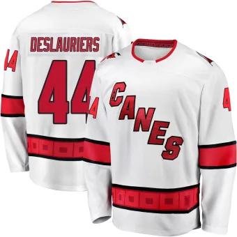 Men's Nicolas Deslauriers Carolina Hurricanes Away Premier Jersey - White Breakaway