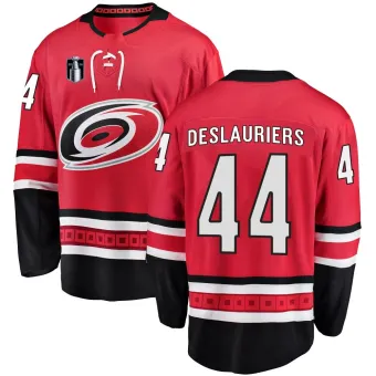 Men's Nicolas Deslauriers Carolina Hurricanes Home 2026 Stanley Cup Final Jersey - Red Breakaway