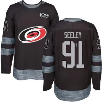Men's Ronan Seeley Carolina Hurricanes 1917-2017 100th Anniversary Jersey - Black Authentic