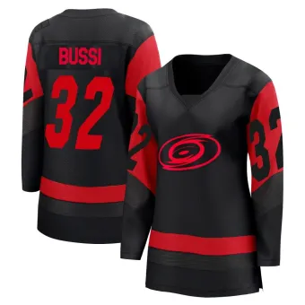 Women's Brandon Bussi Carolina Hurricanes 2023 Stadium Series Jersey - Black Breakaway