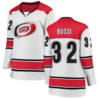 Women's Brandon Bussi Carolina Hurricanes Away Jersey - White Breakaway