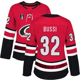 Women's Brandon Bussi Carolina Hurricanes Home 2026 Stanley Cup Final Jersey - Red Authentic