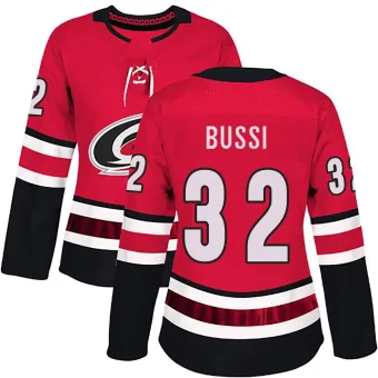 Women's Brandon Bussi Carolina Hurricanes Home Jersey - Red Authentic