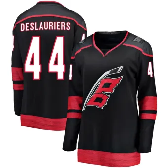Women's Nicolas Deslauriers Carolina Hurricanes Alternate Jersey - Black Breakaway