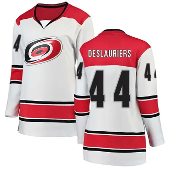 Women's Nicolas Deslauriers Carolina Hurricanes Away Jersey - White Breakaway