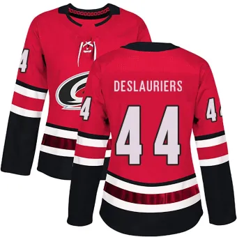 Women's Nicolas Deslauriers Carolina Hurricanes Home Jersey - Red Authentic