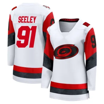 Women's Ronan Seeley Carolina Hurricanes Away 2025 Jersey - White Breakaway