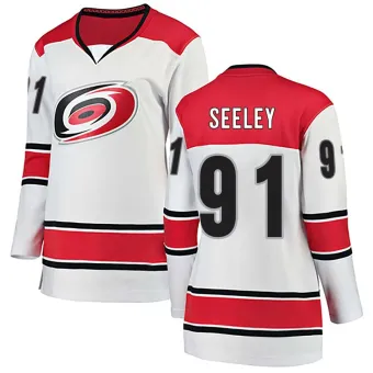Women's Ronan Seeley Carolina Hurricanes Away Jersey - White Breakaway