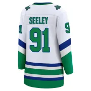Women's Ronan Seeley Carolina Hurricanes Throwback Jersey - White Breakaway