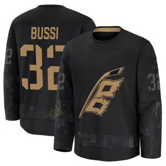 Youth Brandon Bussi Carolina Hurricanes 2024 Military Appreciation Practice Jersey - Black Premium