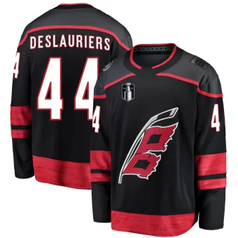 Youth Nicolas Deslauriers Carolina Hurricanes Alternate 2026 Stanley Cup Final Jersey - Black Breakaway