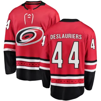 Youth Nicolas Deslauriers Carolina Hurricanes Home Jersey - Red Breakaway