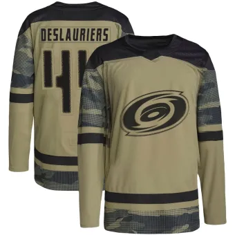 Youth Nicolas Deslauriers Carolina Hurricanes Military Appreciation Practice Jersey - Camo Authentic