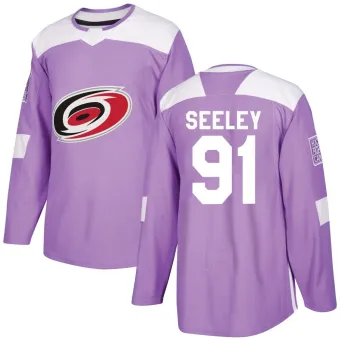Youth Ronan Seeley Carolina Hurricanes Fights Cancer Practice Jersey - Purple Authentic